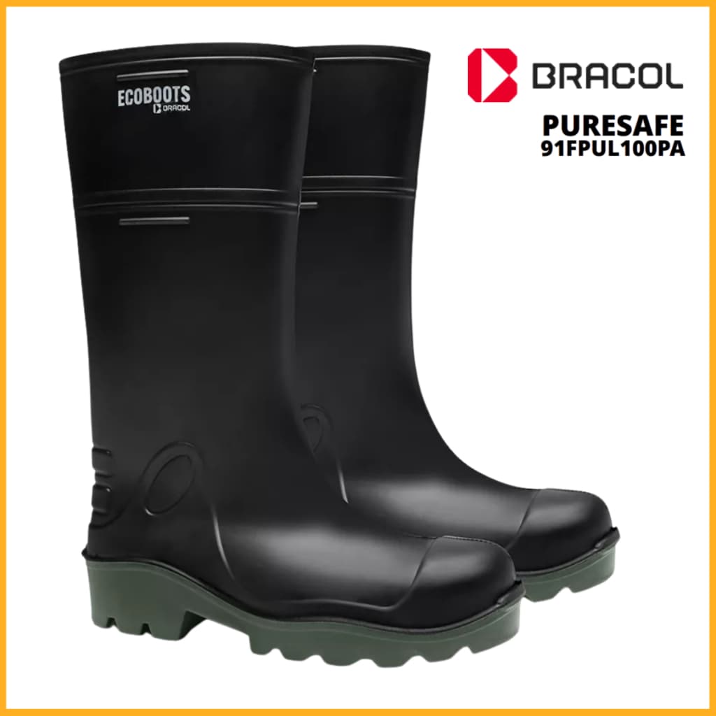 Bota Segurança PU Impermeável Antiderrapante Galocha CA 34671 91FPUL100AP EPI Agrícola Limpeza Lama
