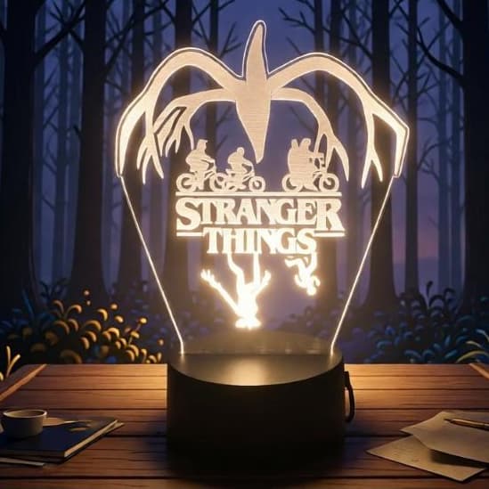 Luminária LED 3D de Mesa /Decoração Luz noturna Stranger Things