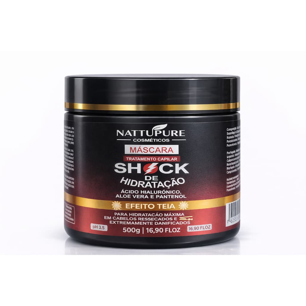 Máscara Shock de Hidratação 2 em 1 – Nattupure Cosméticos 500kg