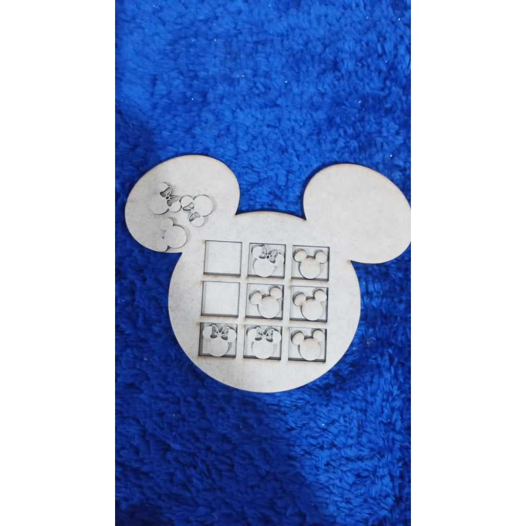 Jogo da Velha Infantil MDF Ratinho Educativo Encaixe Pedagógico