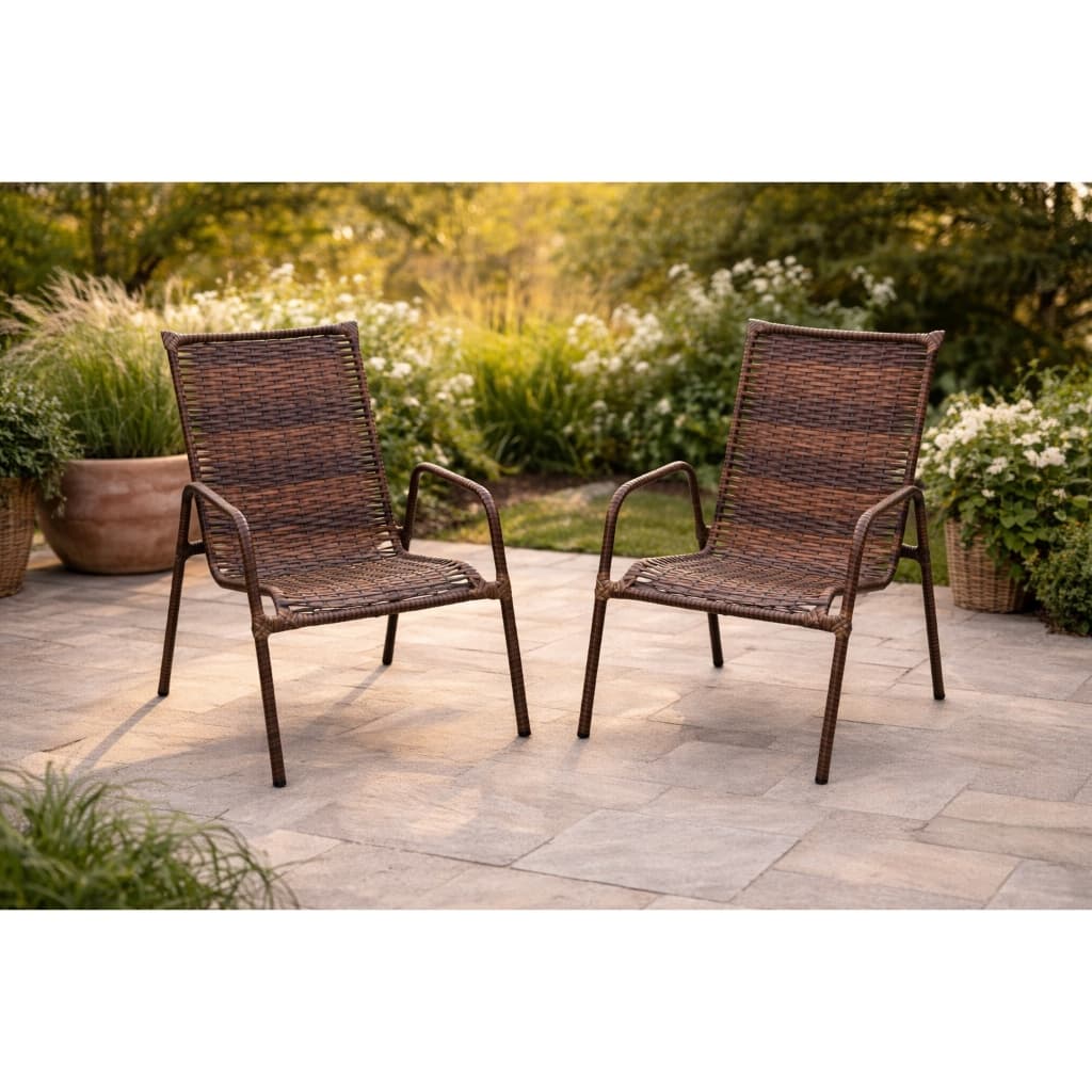 Kit 2 Cadeiras Romanas Trançadas de Junco Jardim Varanda Área Gourmet Resistente UV Ergonômica