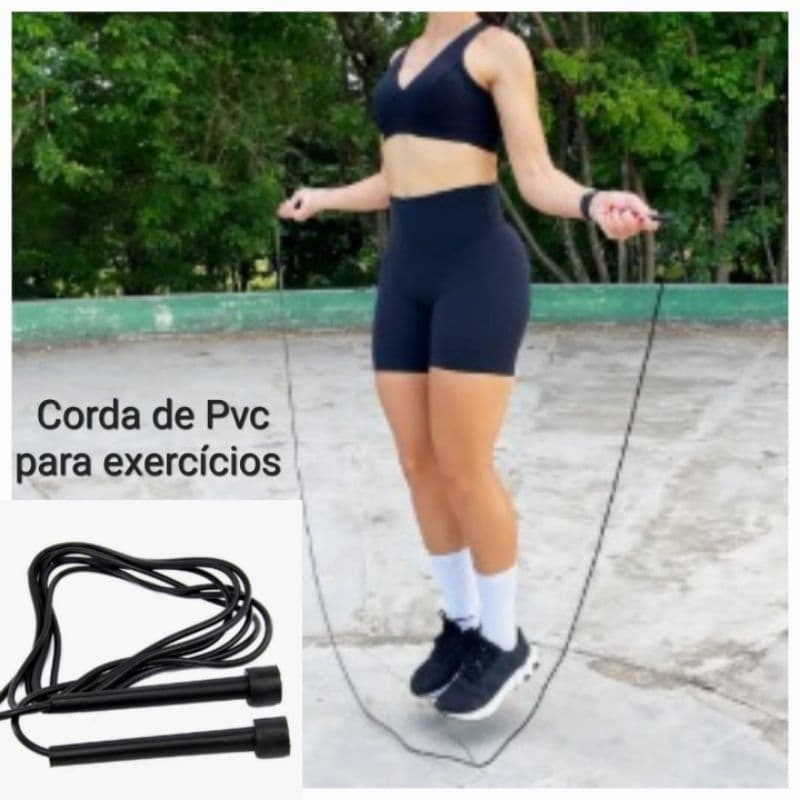 Corda De Pular profissional Fitness Preto,Exercios,academia