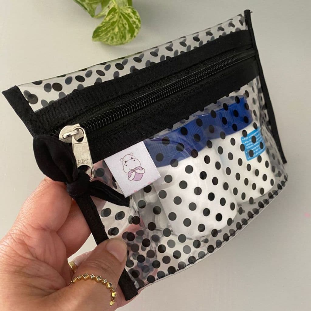 Necessaire Transparente em Plástico Cristal Organizadora Feminina com Zíper