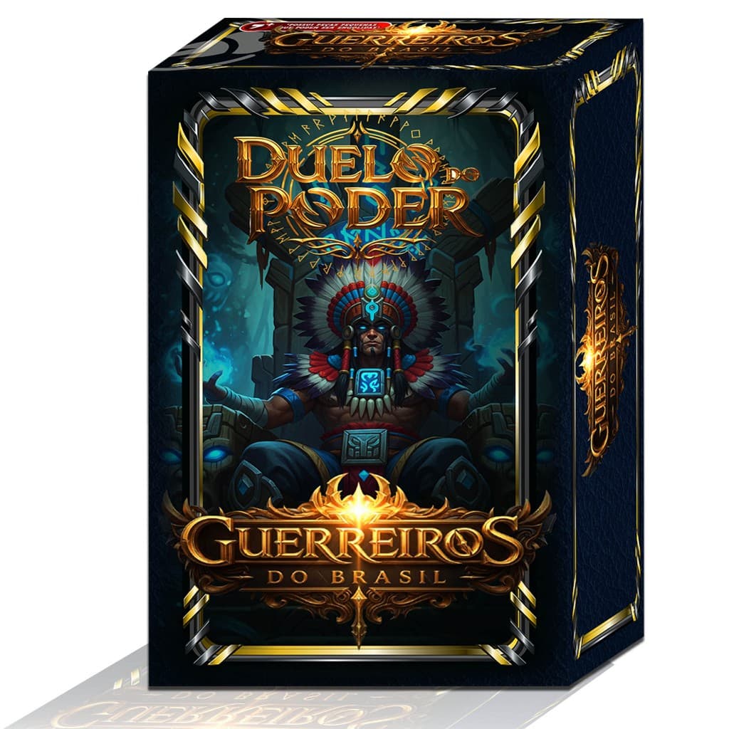 Duelo de Poder Jogo de Cartas Estratégico com Deck Guerreiros do Brasil pra Toda a Família