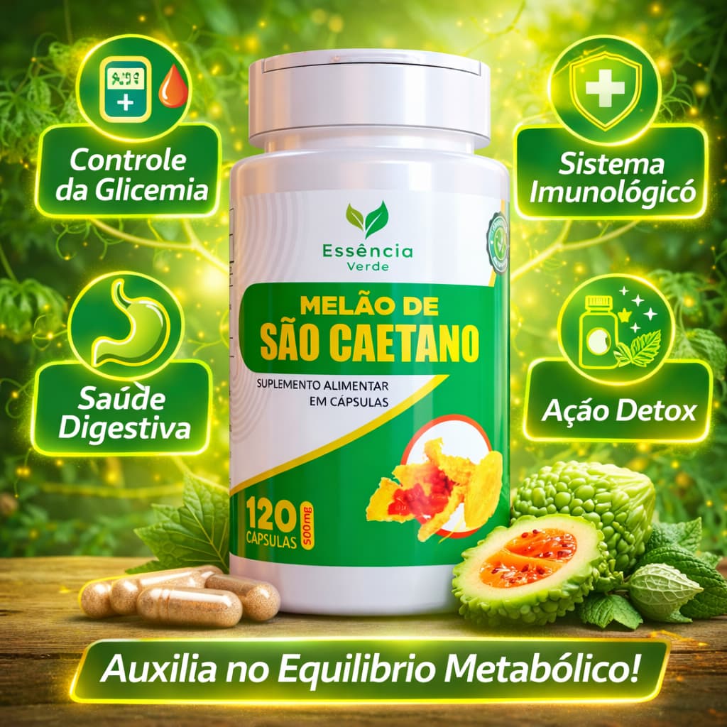 Melão São Caetano Puro Melão amargo Momordica charantia 120 Capsula 500mg 100% Original