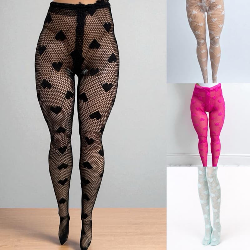Meia calça NR22 boneca 30cm 1:6 meia calça arrastao look NR 299  inverno  meia DOLL meias arrastao roupinhas Boneca 30cm