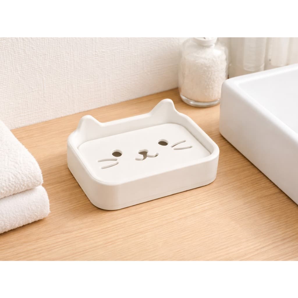 Saboneteira Gatinho Porta Sabonete  | Decoração Banheiro | Envio Imediato