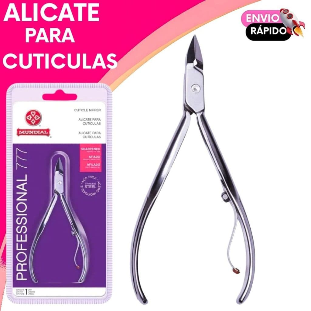 Alicate De Cutícula Mundial 777 Profissional Original Aço Inox Esterilizável Autoclave