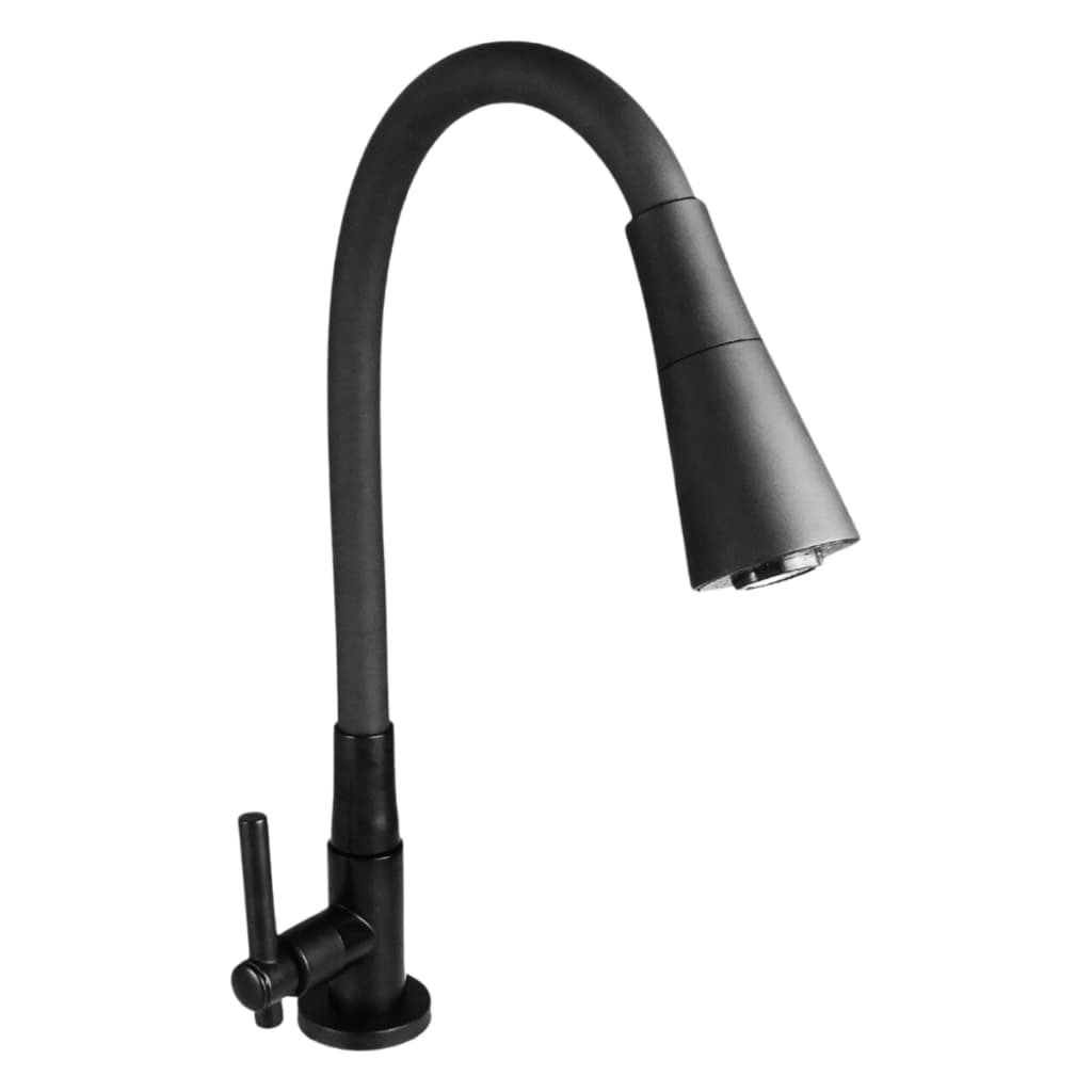Torneira Gourmet De Cozinha Mesa Bancada Pia Flexível Preta Inox Alta qualidade 1/4 de volta