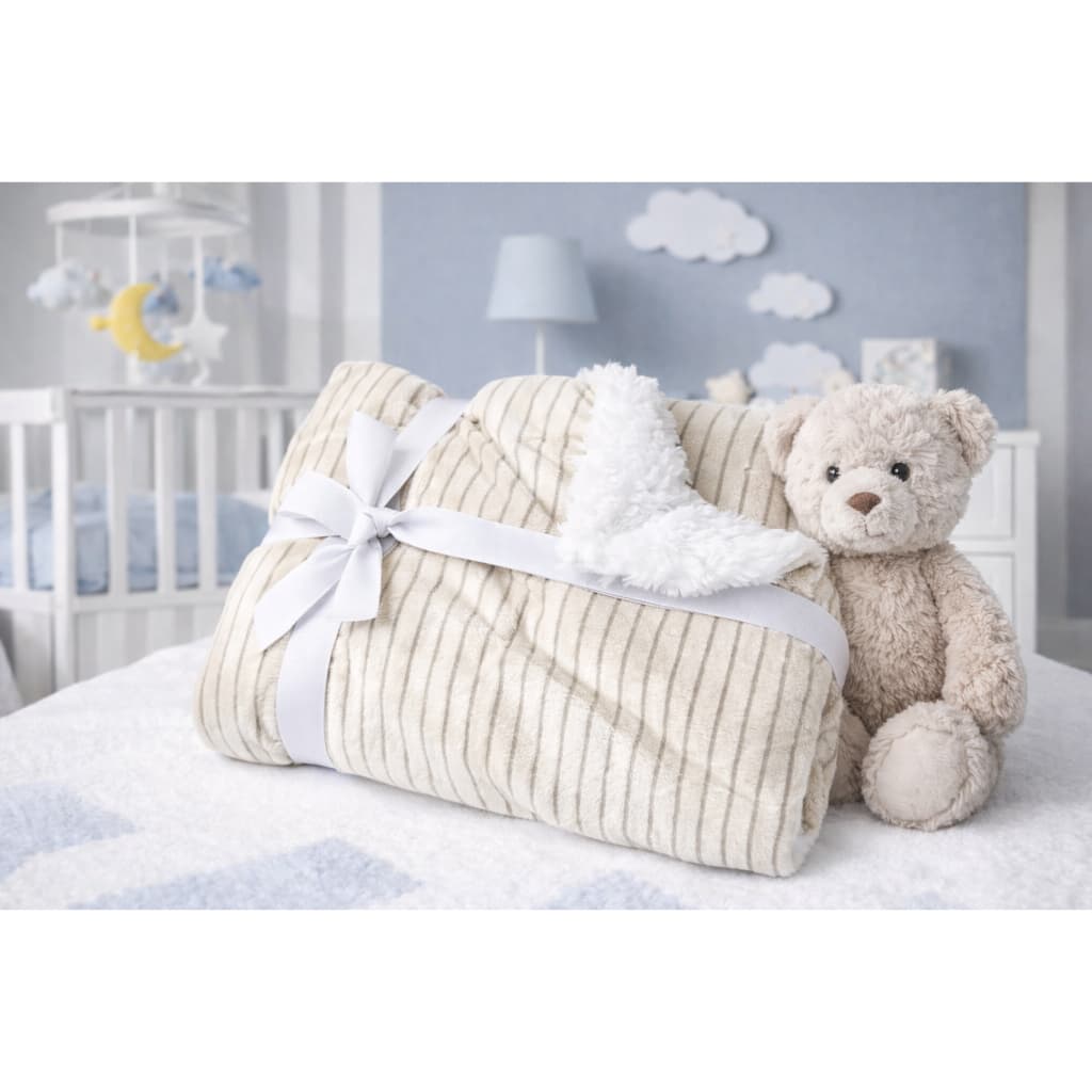 Manta Infantil Bebê Sherpa Dupla Face – Super Macia 1,00m x 75cm - Menino/Menina