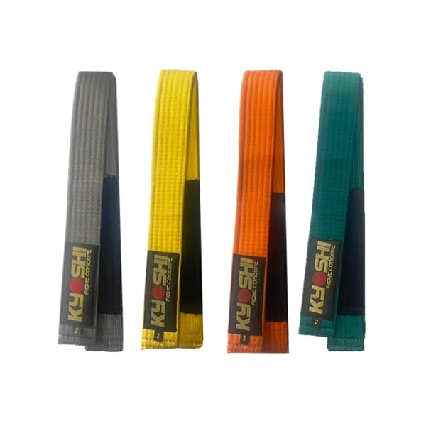 Faixa Jiu Jitsu Padrão Infantil C/ Ponteira e Fita Kyoshi