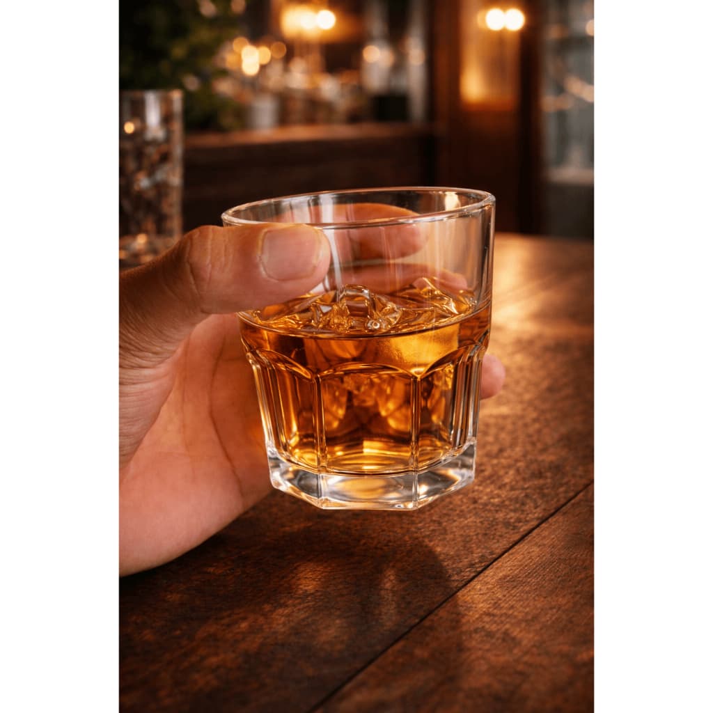 Jogo De Copos Whisky 300ML Vidro Grosso Kit Com 2/4/6/12 Unidades Drinks Doses