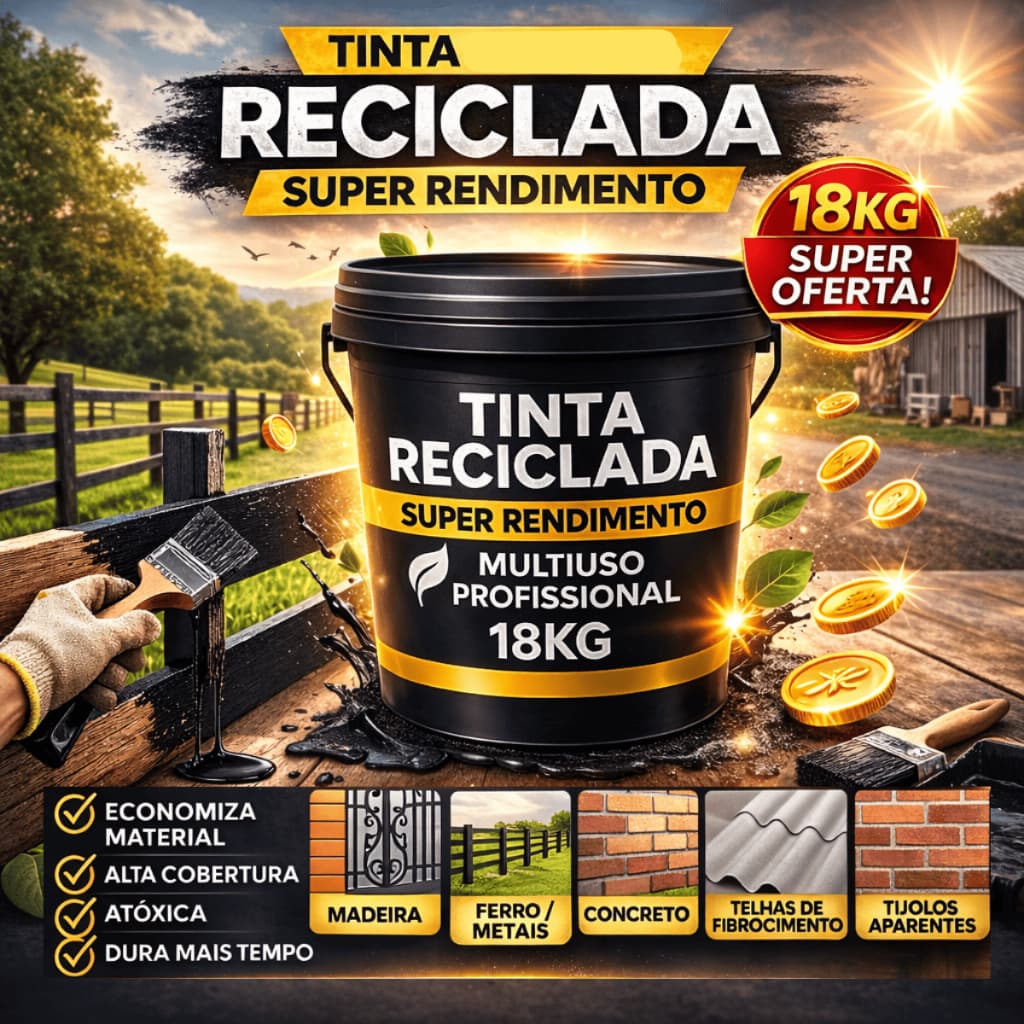 Tinta 18L Óleo Chão Parede Piso Concreto Alvenaria Madeira Curral Contrapiso Externa Palanque Piso