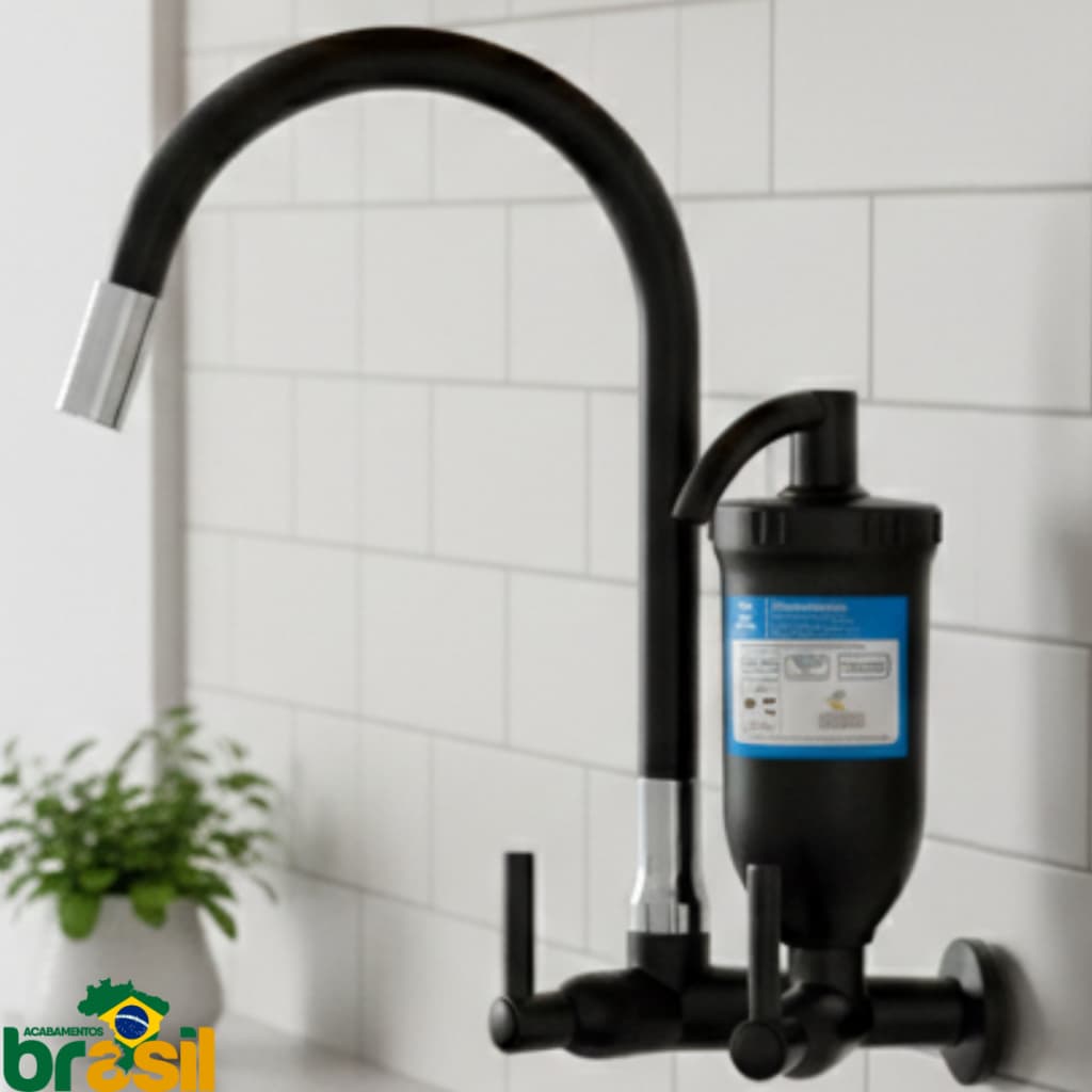 filtro preto cozinha parede torneira flexivel torneira filtro preto parede com refil