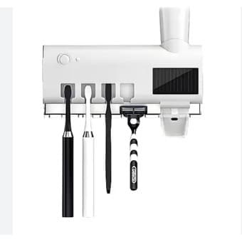 Suporte Escova de Dentes Esterilizador Com Luz UV Antibacteriano Decoração Banheiro