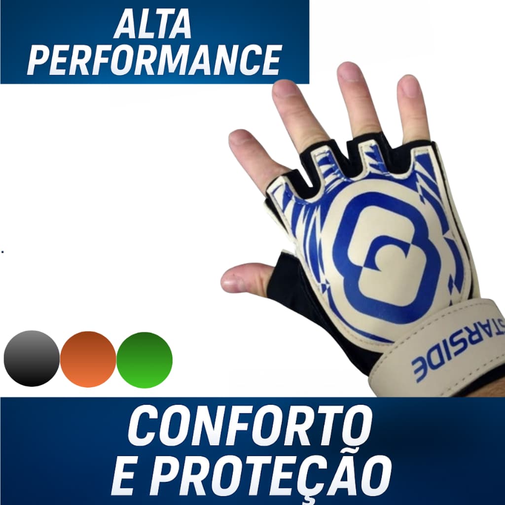 Par de Luva Futsal Adulto - Luva para Goleiro - Par de luva Meio Dedo