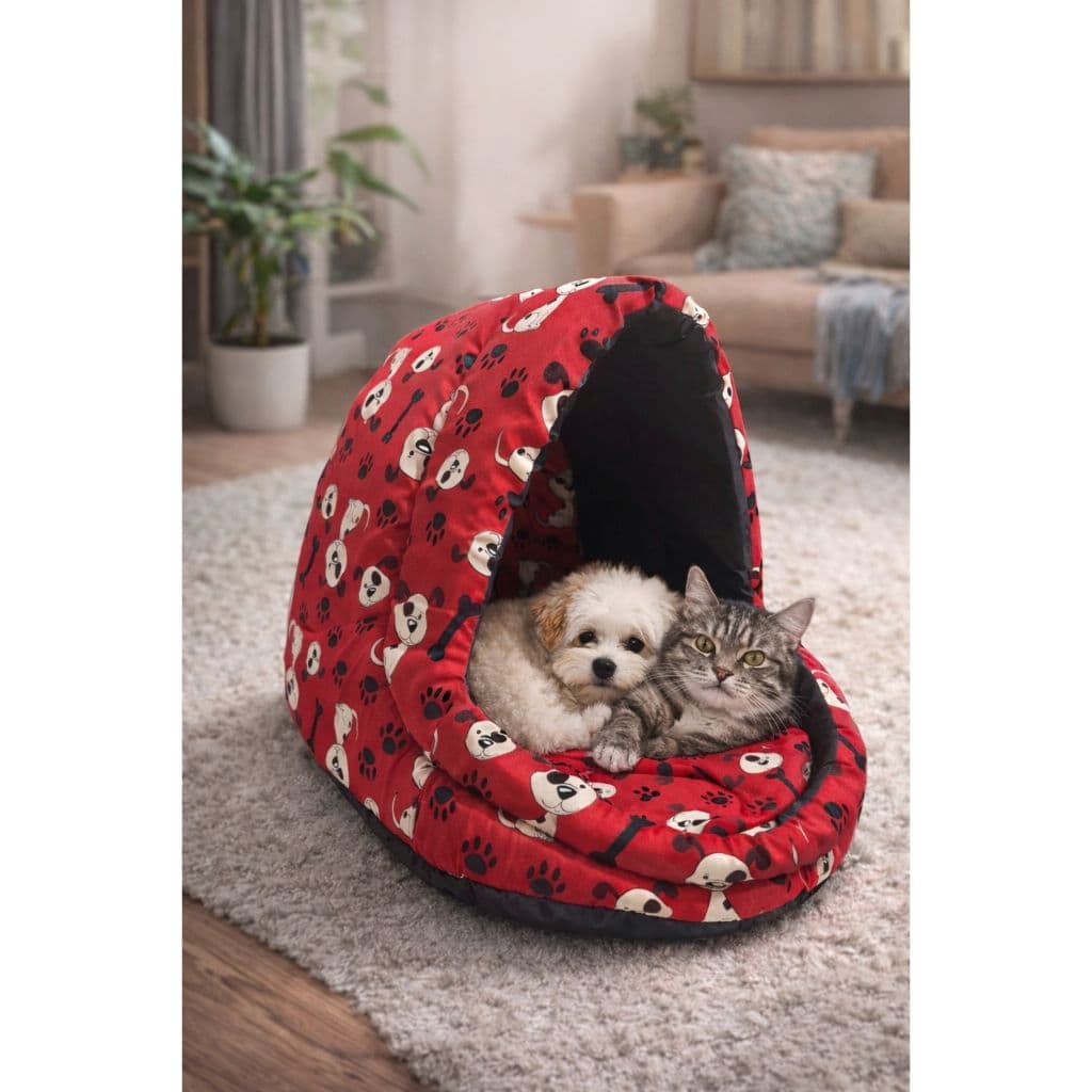 Caminha Toca Iglu cama Pet Para Cachorro Gato Lavável Tamanhos Pequeno Médio Grande (oxford)