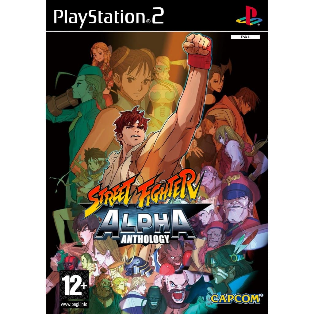 🤼 Street Fighter Alpha Anthology PS2 DVD Jogo de Luta 2 Jogadores Arcade PlayStation 2 Desbloqueado