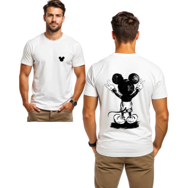 Camiseta  Estampada Mickey Mouse Paz e Amor Premium Algodão envio rapido