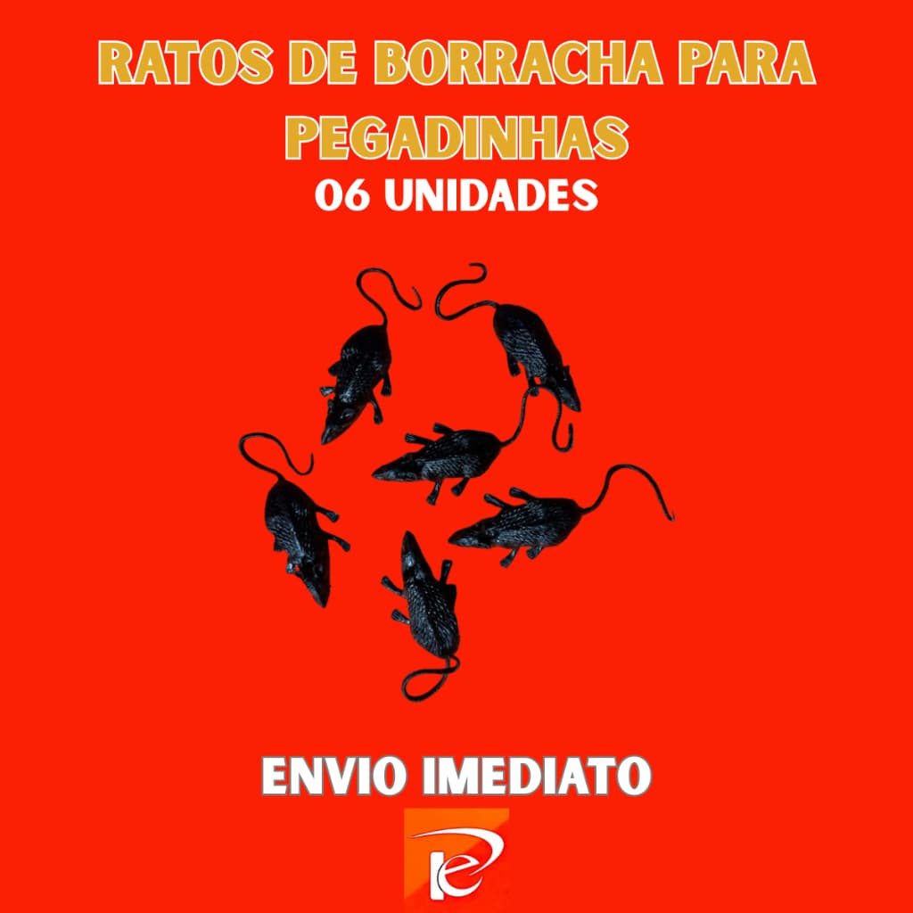 6 Ratos De Borracha Para Pegadinhas Decoração de Halloween Dia das Bruxas Sexta-feira 13 Realista