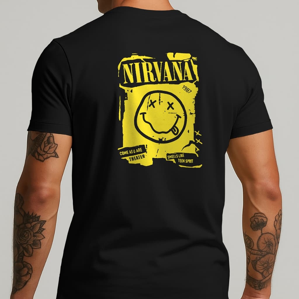 CAMISETA NIRVANA ROCK CLÁSSICA NIRVANA MALHA ANTI PILLING