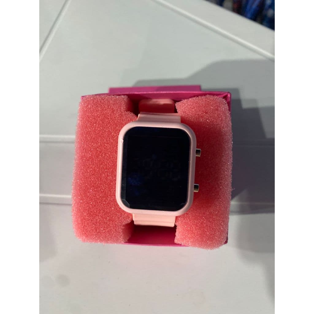 Relógio Digital LED Quadrado Esportivo Unissex Pulseira de Silicone