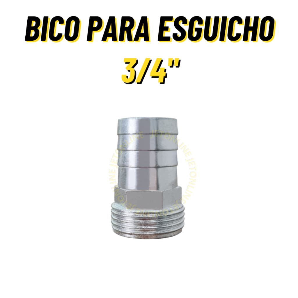 Bico para Esguicho Conector Mangueira 3/4 Metálico Zamac Reforçado