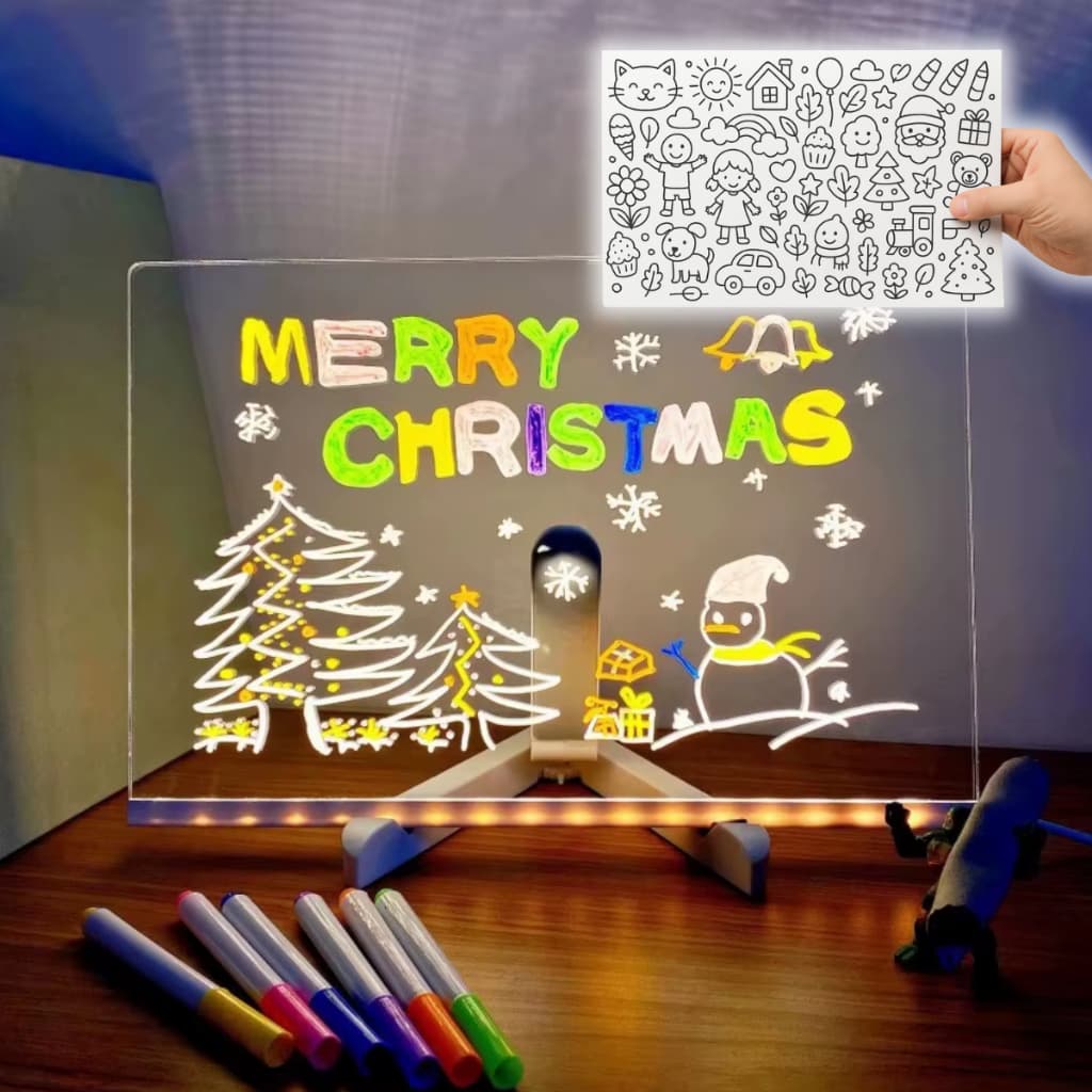Lousa Mágica Infantil Luz Led 3d + Ilustração - Para Colorir