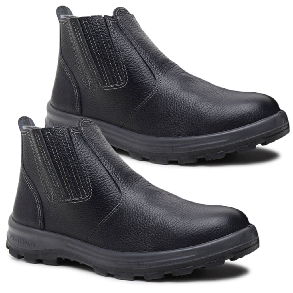 Kit 2 Botas de Segurança Safe em Couro Biqueira de PVC Ultra Leve C.A 43898
