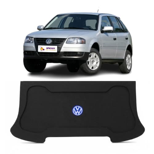 Tampão Porta Malas Gol G4 2006 A 2014 Tampa Traseira Carpete Com Cordinhas