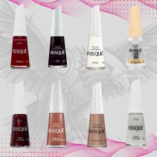 KIT 8 UND RISQUÉ RENDA -TERRACOTA,MAÇA DO AMOR, REBU ,BIANCO PURISSIMO, CAPPUCINO ,GABRIELA E CARE SECANTE