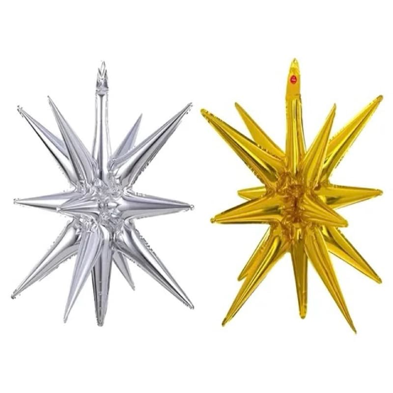 Balão Estrela Sputnik 14 Pontas Explosão 50cm Festa Decoração C90563