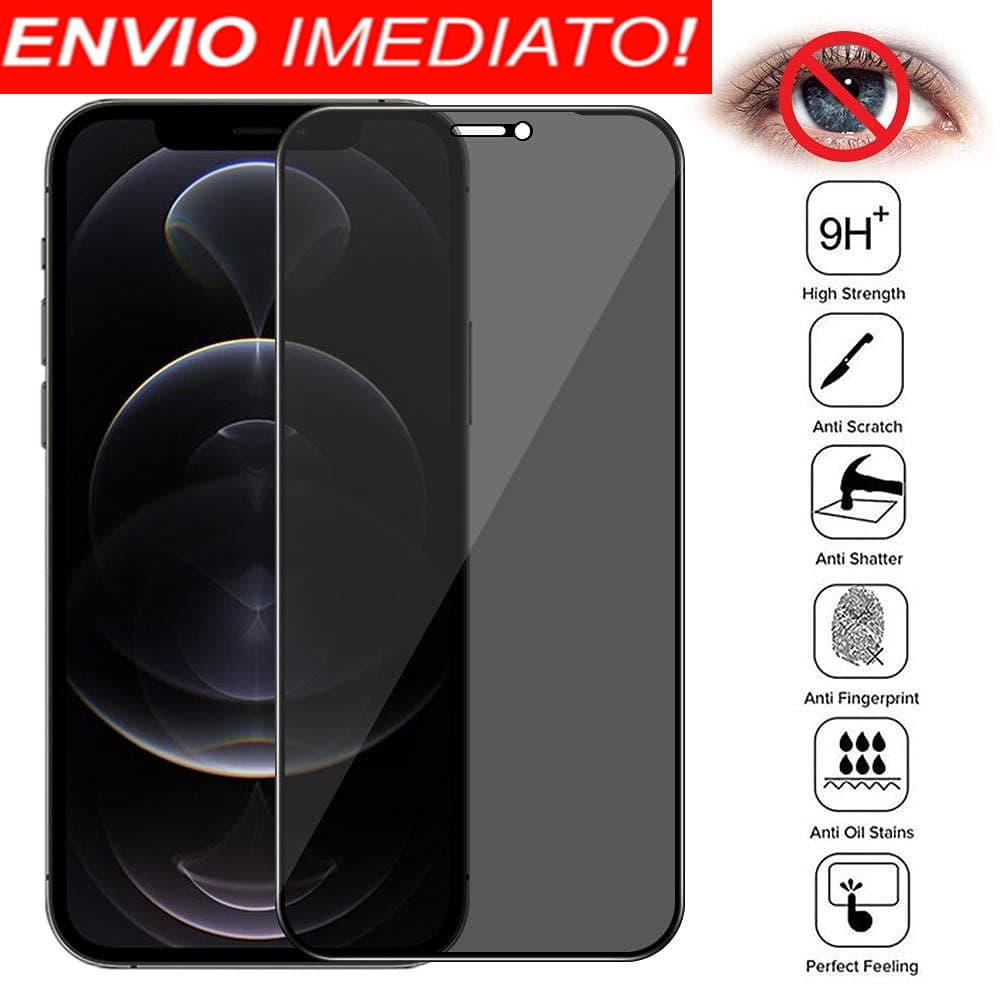 Película Vidro 3D Privacidade Anti Spy Para Samsung Galaxy A05/A05s/A14/A15/A24/A25/A34/A54