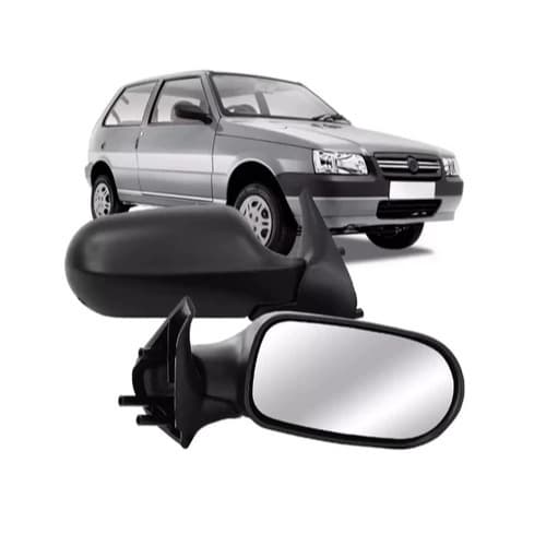 Retrovisor Uno 2006 a 2010- 2 Portas- Sem Controle (fixo)- Venda por unidade ou par