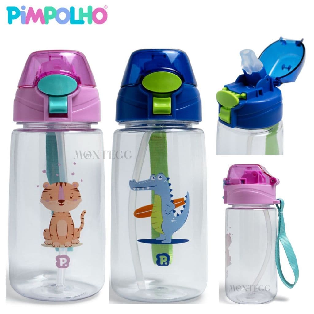 Garrafinha Infantil Pimpolho 500ml Copo Canudo E Alça Garrafa Infantil Anti Vazamento Copo Infantil