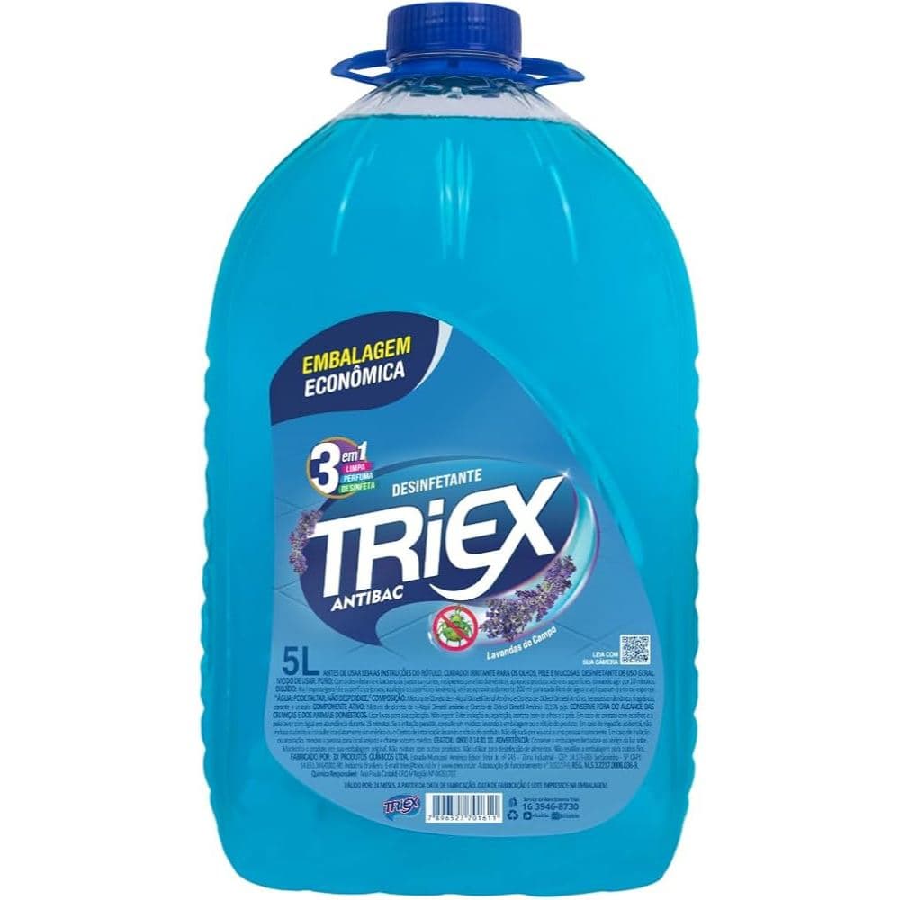 KIT Desinfetante Triex Perfumes de Lavanda do Campo 5 L -10 L ou 15 Litros (Triex) Atacado