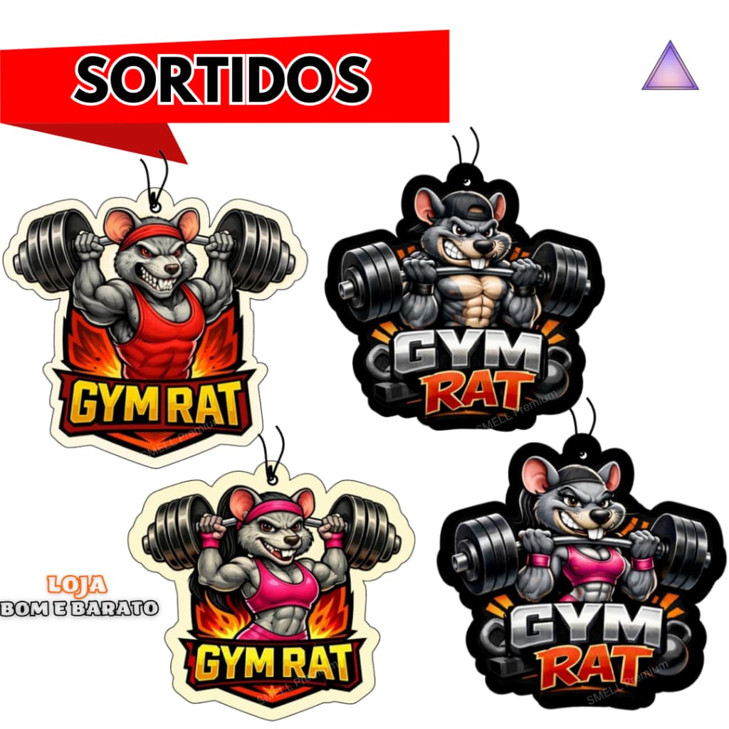 4/8/16 UNIDADES Kit Aromatizantes Automotivo GYM RAT Academia | Cheirinho para Carro Fitness