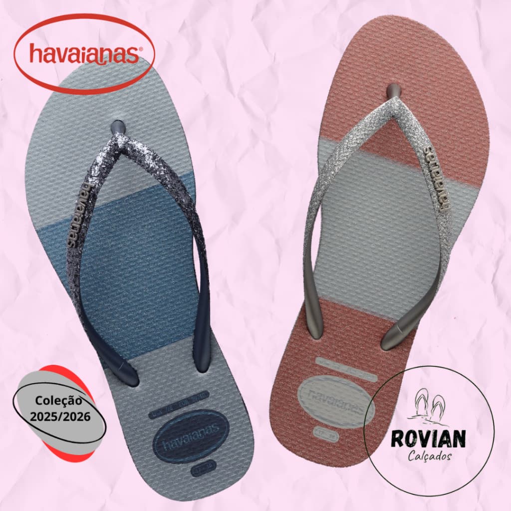 Chinelo Sandália Havaianas Slim Glitter Glam (Original)