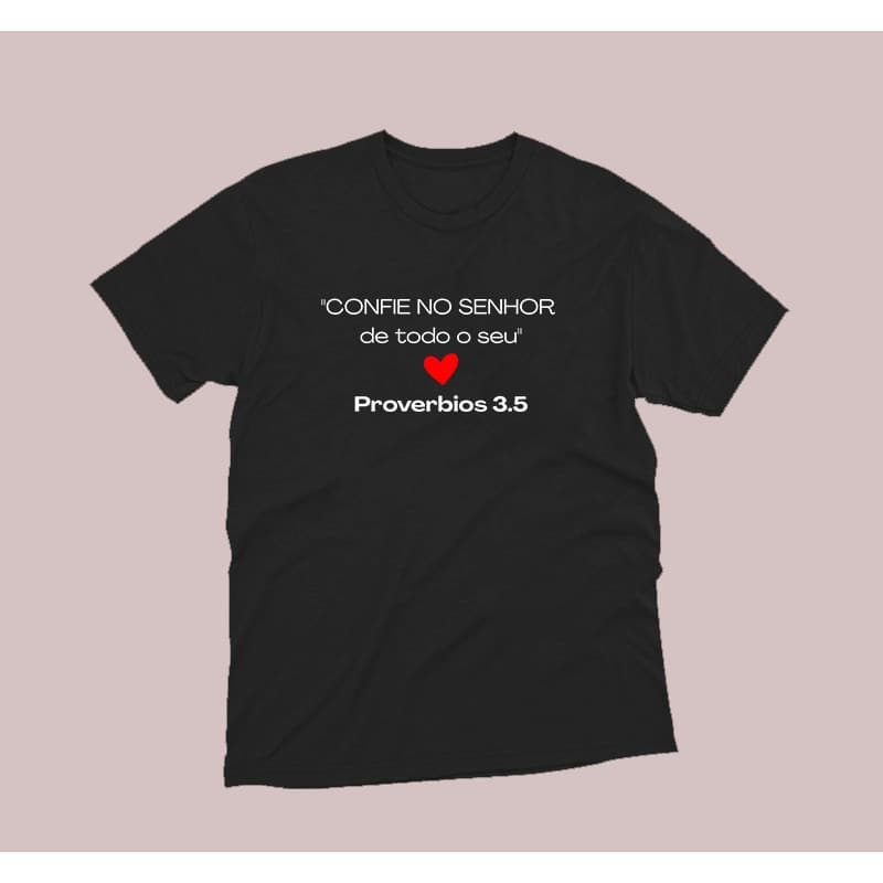 Camiseta de Jesus Proverbios 3.5 100% Algodão Unissex