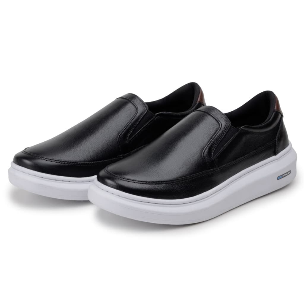 Sapatenis Mocassim Masculino Slip On Casual Esporte Fino Iate Em Couro 100% Legitimo Sapato Confortavel Facil De Calçar