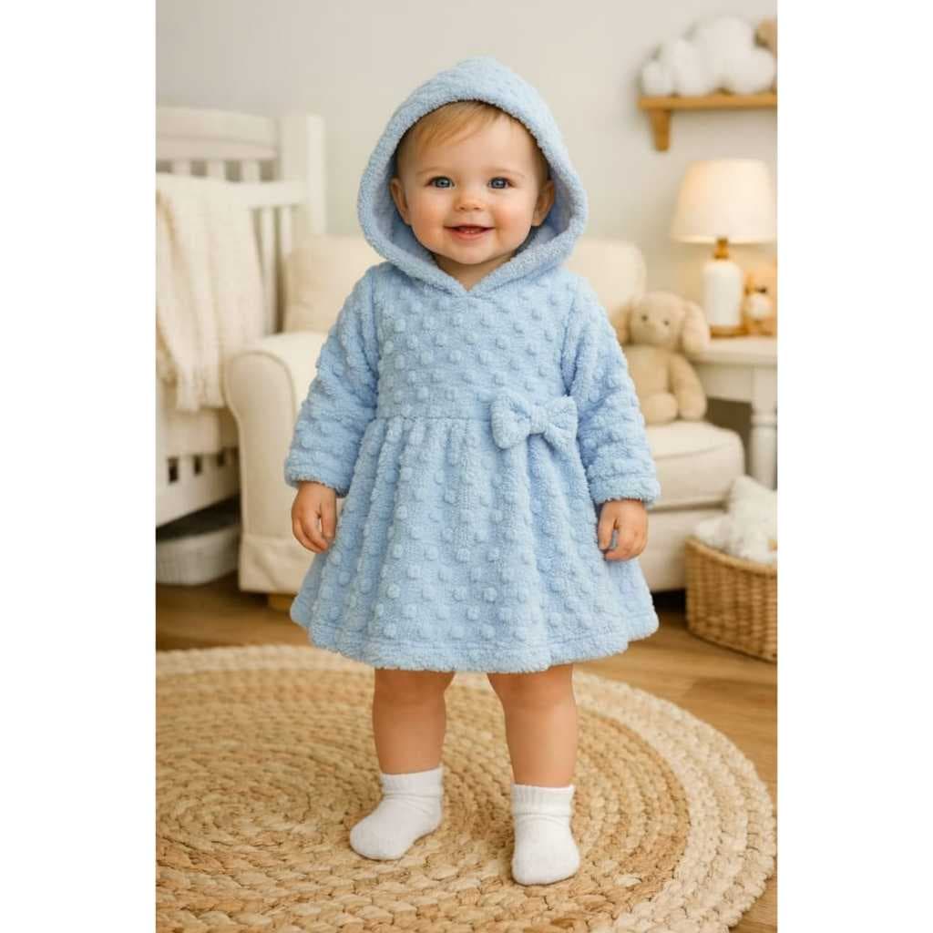 Vestido Infantil Fleece Pipoquinha Quentinho Conforto e Estilo para o Inverno
