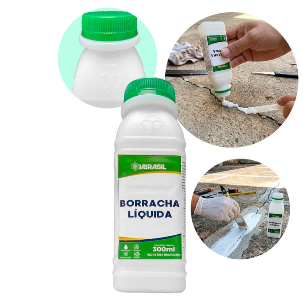 Borracha Líquida Impermeabilizante 300ml Alta Elasticidade Vedação Trincas Laje Parede VBrasil
