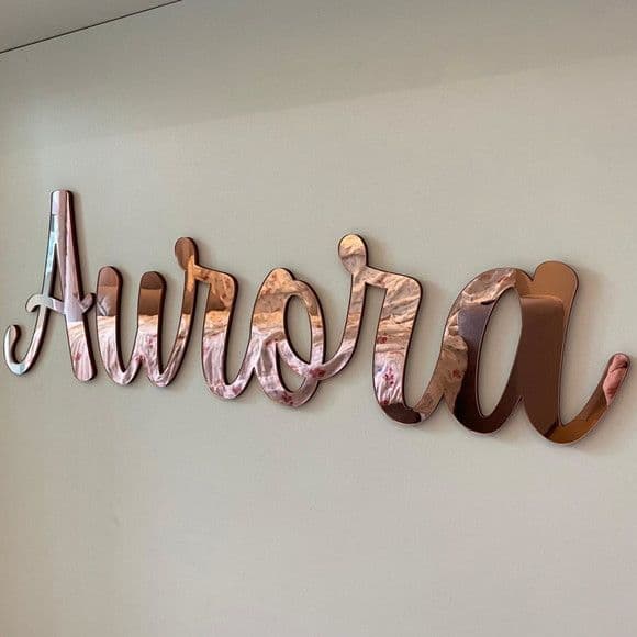 Nome para decoração em Acrílico, apliques de parede para decoração infantil