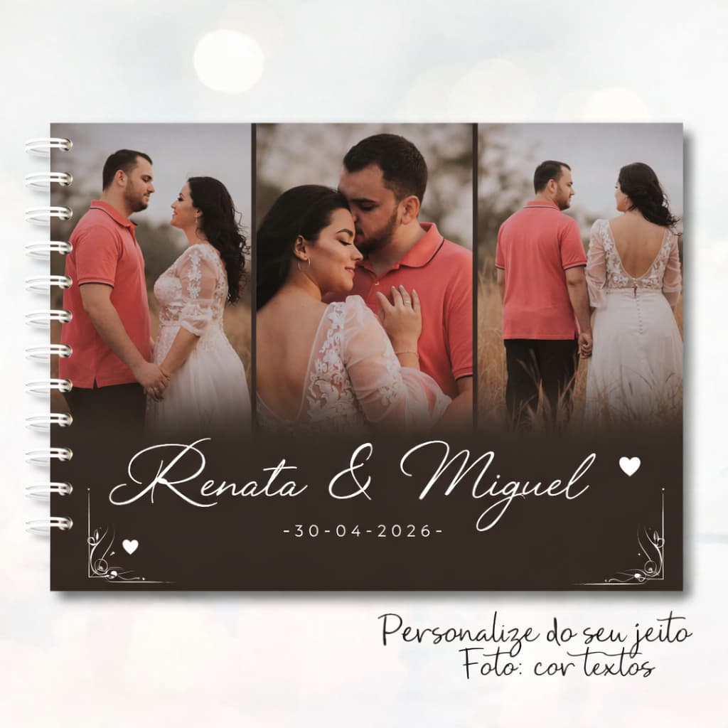 Livro de Assinaturas e Mensagens | Casamento e Aniversário | Recordação do Evento