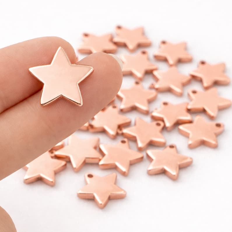 Acrílico Espelhado Mini Aplique de Estrela Para Artesanato Bijuterias Diy