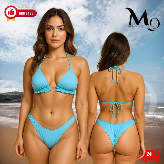 Conjunto Biquini Cropped Calcinha Tanguinha Com Bojo Lançamento de Verão Biquini Alcinha de Amarrar 2em1 Top de academia