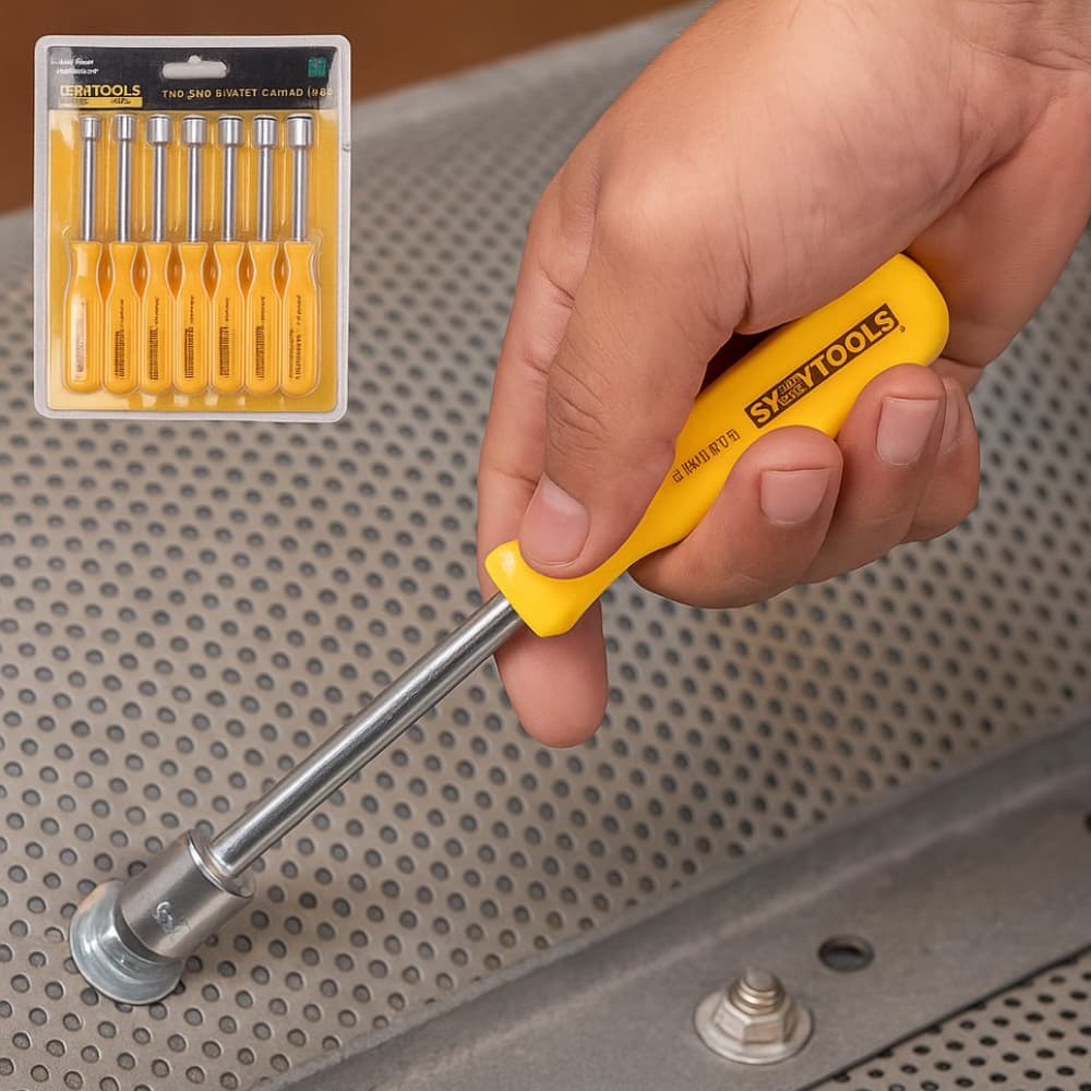Jogo Chave Canhao 70mm 7 Peca Ferramenta Manutencao Automotiva Reparo Mecanico Apertar Soltar Porcas Parafusos Sextavado