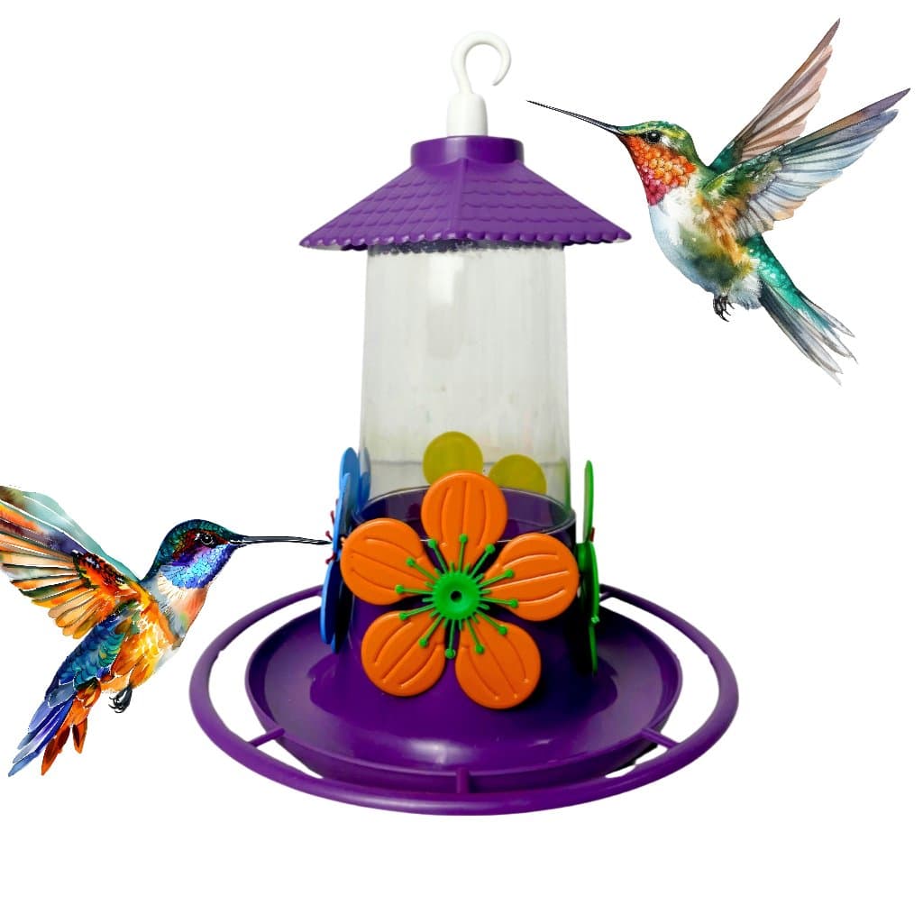 Bebedouro para Beija-Flor 250ml Luxo Poleiro Com Bandeja Para Pássaros Pendurável Jardim Primavera