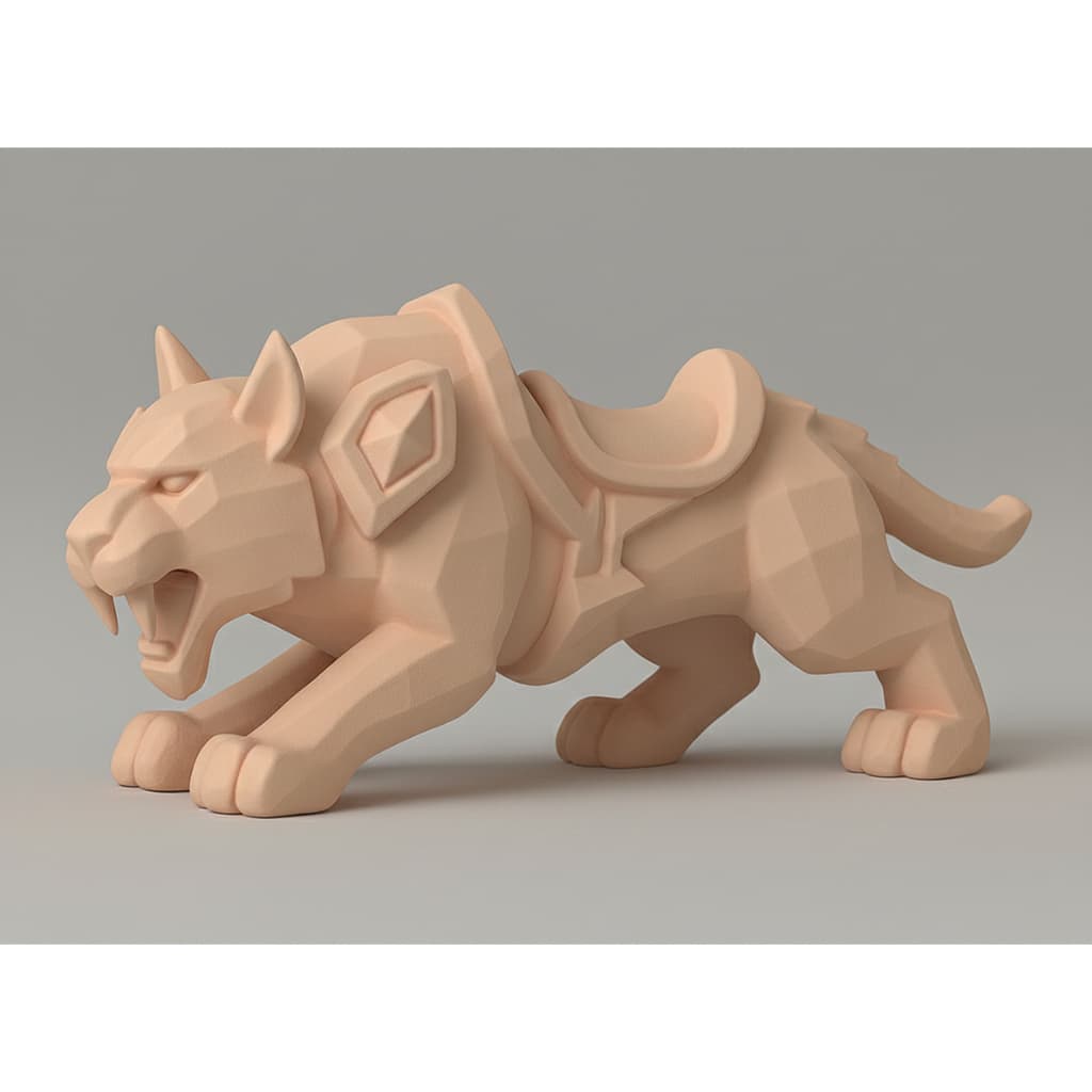 Tigre Espectral Inspirado WoW 10cm Miniatura 3D Decoração Gamer World of Warcraft Colecionável 3D