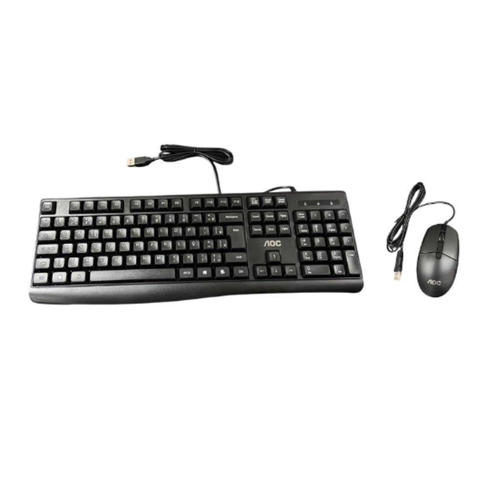Conjunto Teclado e Mouse Com Fio - Preta Informatica / Acessórios